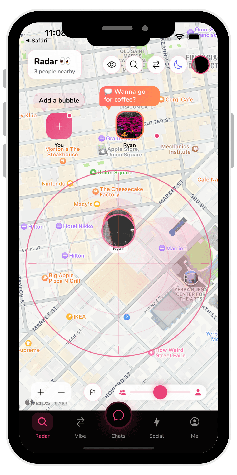 Radr app screenshot